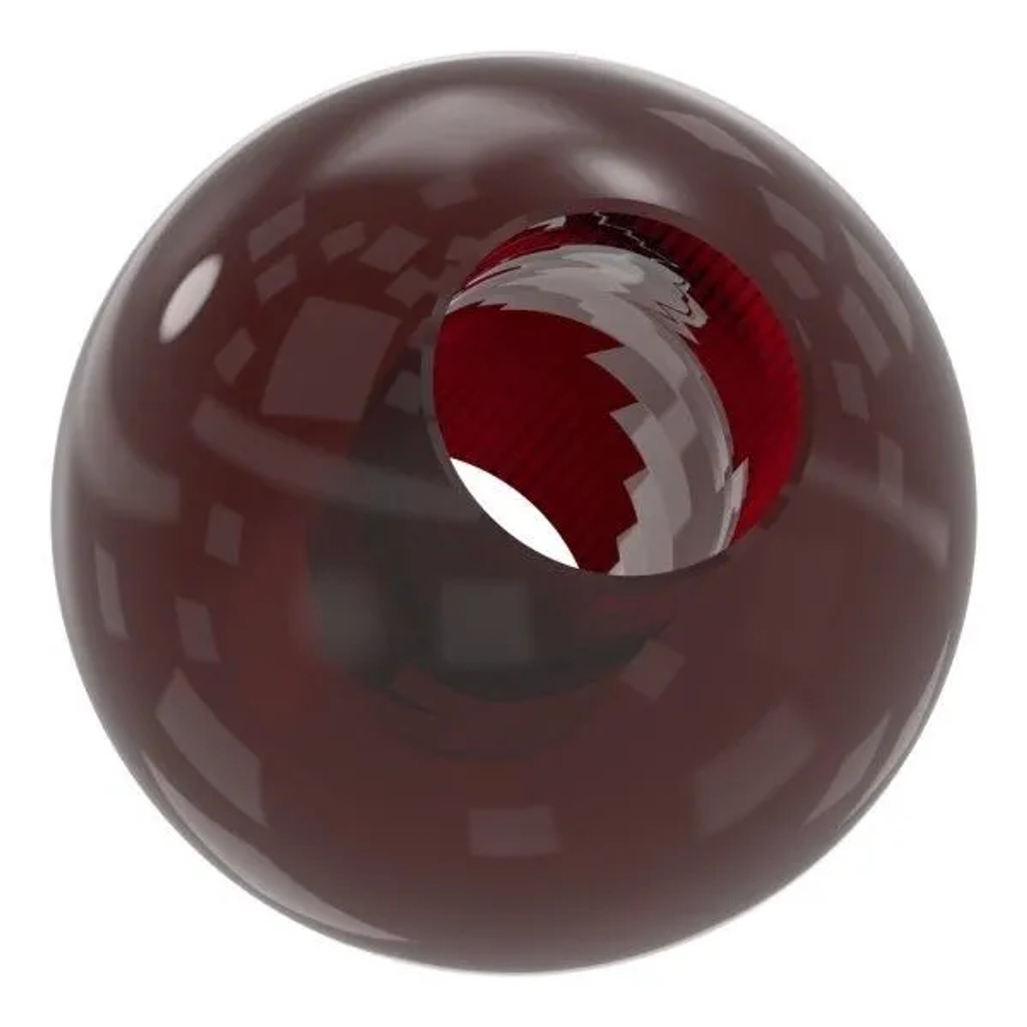 FeNau Glaskugel Glas Ø 30 mm Bohrung Ø 12,3 mm Rot Mit Durchgangsbohrung