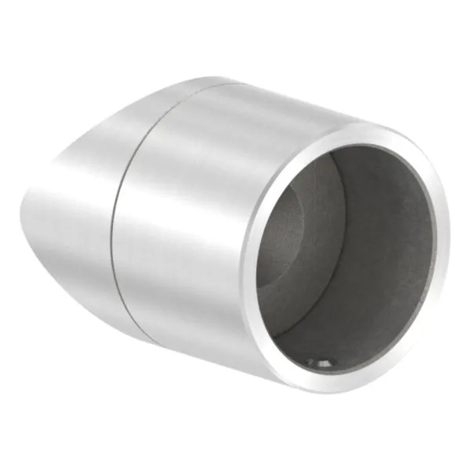 FeNau Rohrverbinder Edelstahl V2A Für Rohr Ø 33,7 mm An Ø 42,4 mm Geschliffen Korn 240