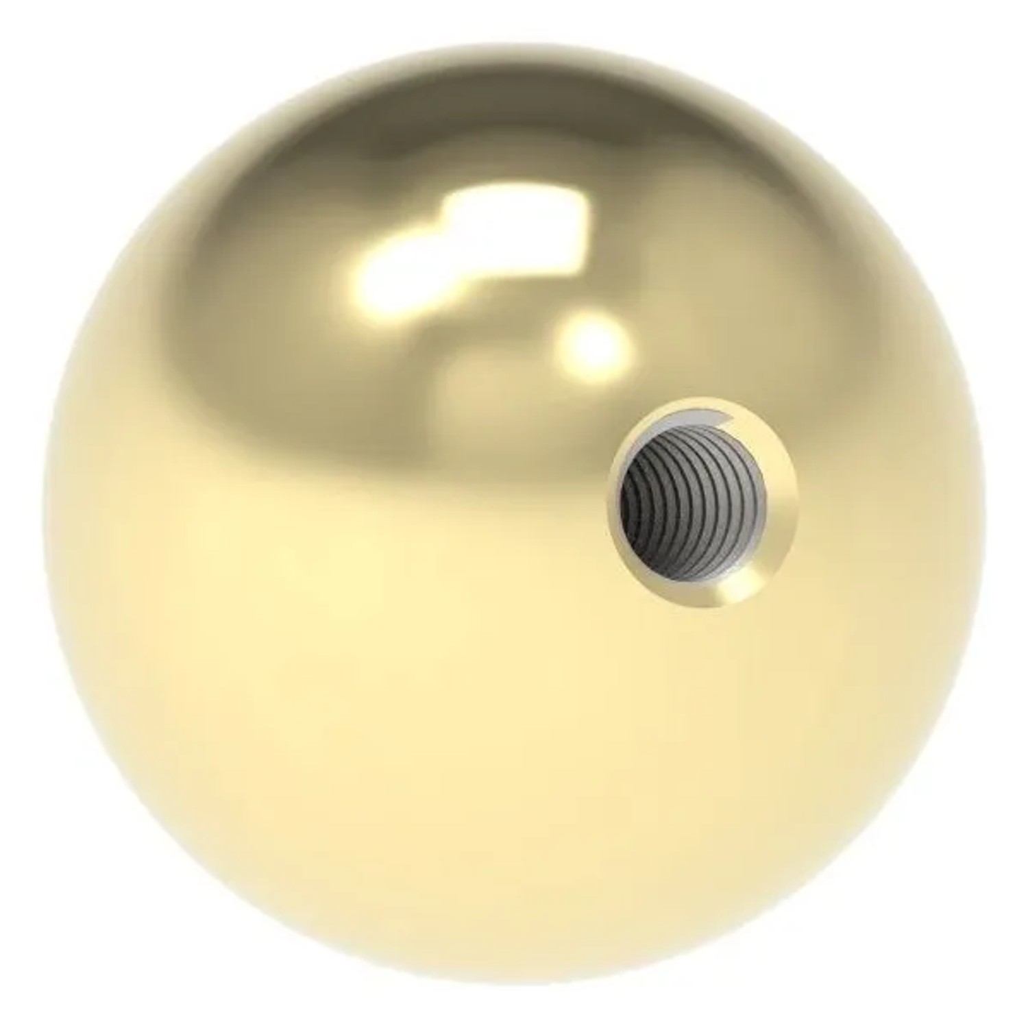 FeNau Messingkugel Messing Beschichtet Auf Edelstahl V2A Ø 30 mm M6 Für Außenbereich