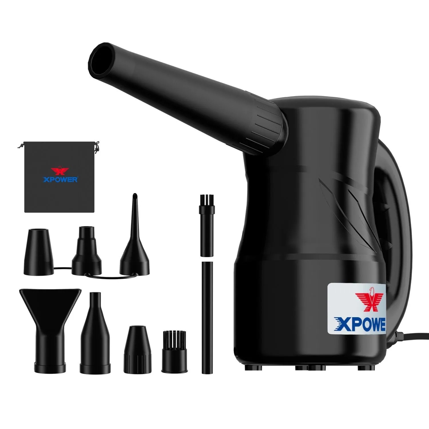 Xpower A-2S 90 CFM Mehrzweck-Elektro-Cyber-Staubstoff mit Verschiedenen Düsen- und Bürstenaufsätzen Schwarz