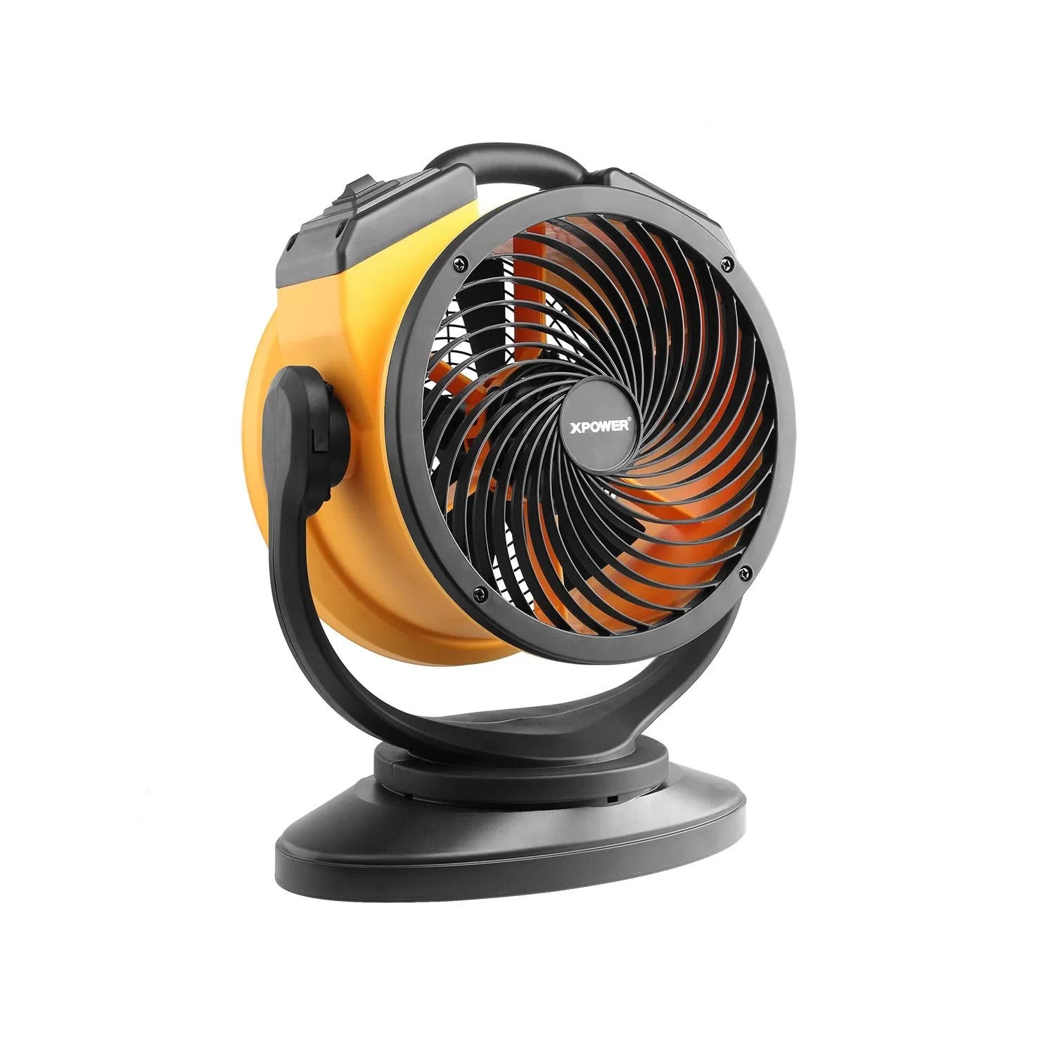 Xpower FC-100S 900CFM Mehrzweck-Bodenventilator mit Variabler Geschwindigkeit Gelb