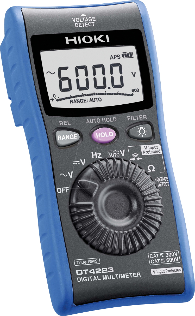 HIOKI DT4223 - Multimeter, DT4223, 6000 Counts, TRMS, bis 600 V, AC/DC, NFC