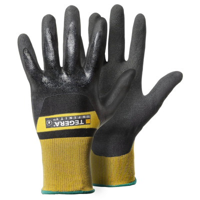 Arbeitshandschuhe TEGERA Infinity 8803, Kat. II, gelb/schwarz, Gr. 7