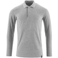Polo-Shirt, Langarm CROSSOVER, Grau-meliert, Größe 6XL-ONE Bild 2