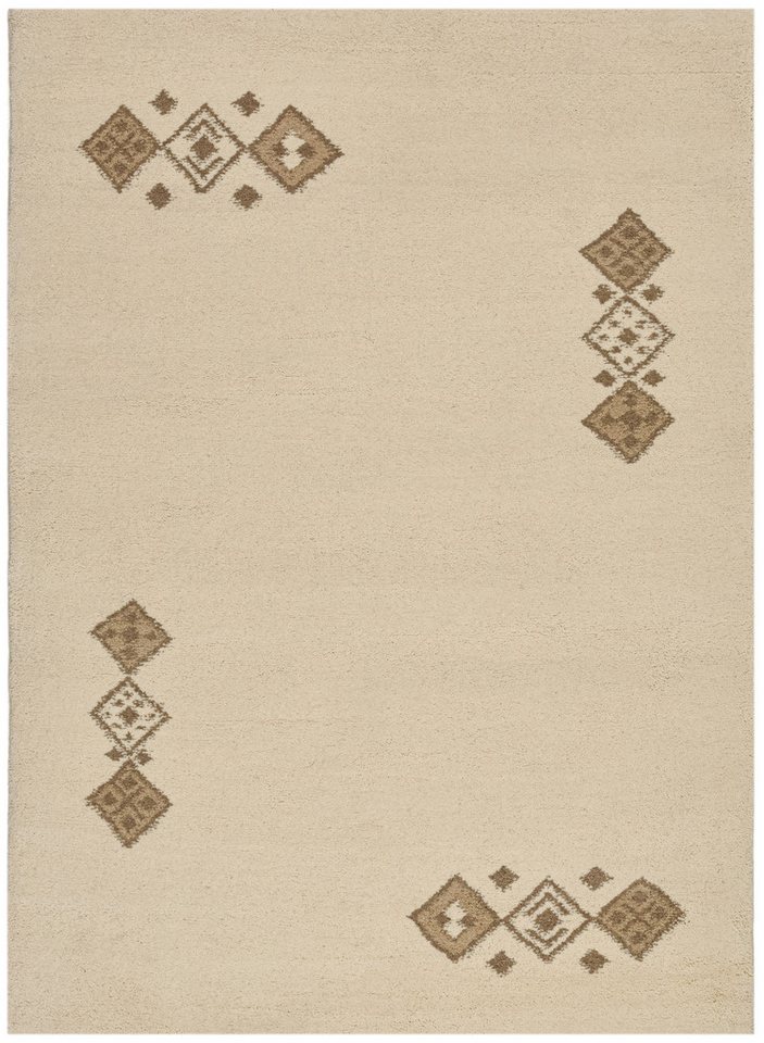 THEKO Wollteppich Taza Royal 609, handgeknüpft, rechteckig, Höhe: 28 mm, echter Berber Teppich aus Marokko, reine Wolle, Wohnzimmer Bild 3