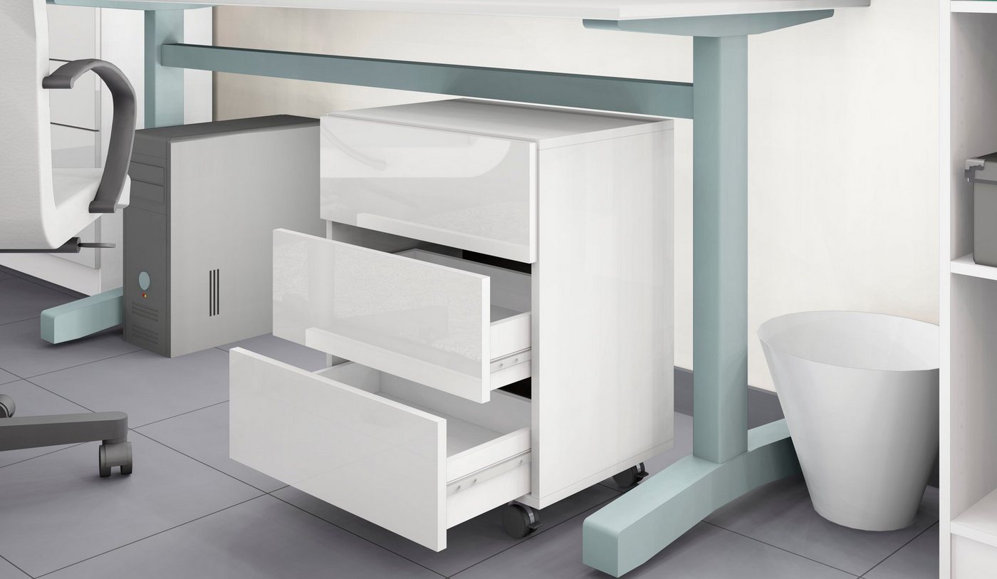 borchardt Möbel Rollcontainer Vaasa, in moderner griffloser Optik Bild 5