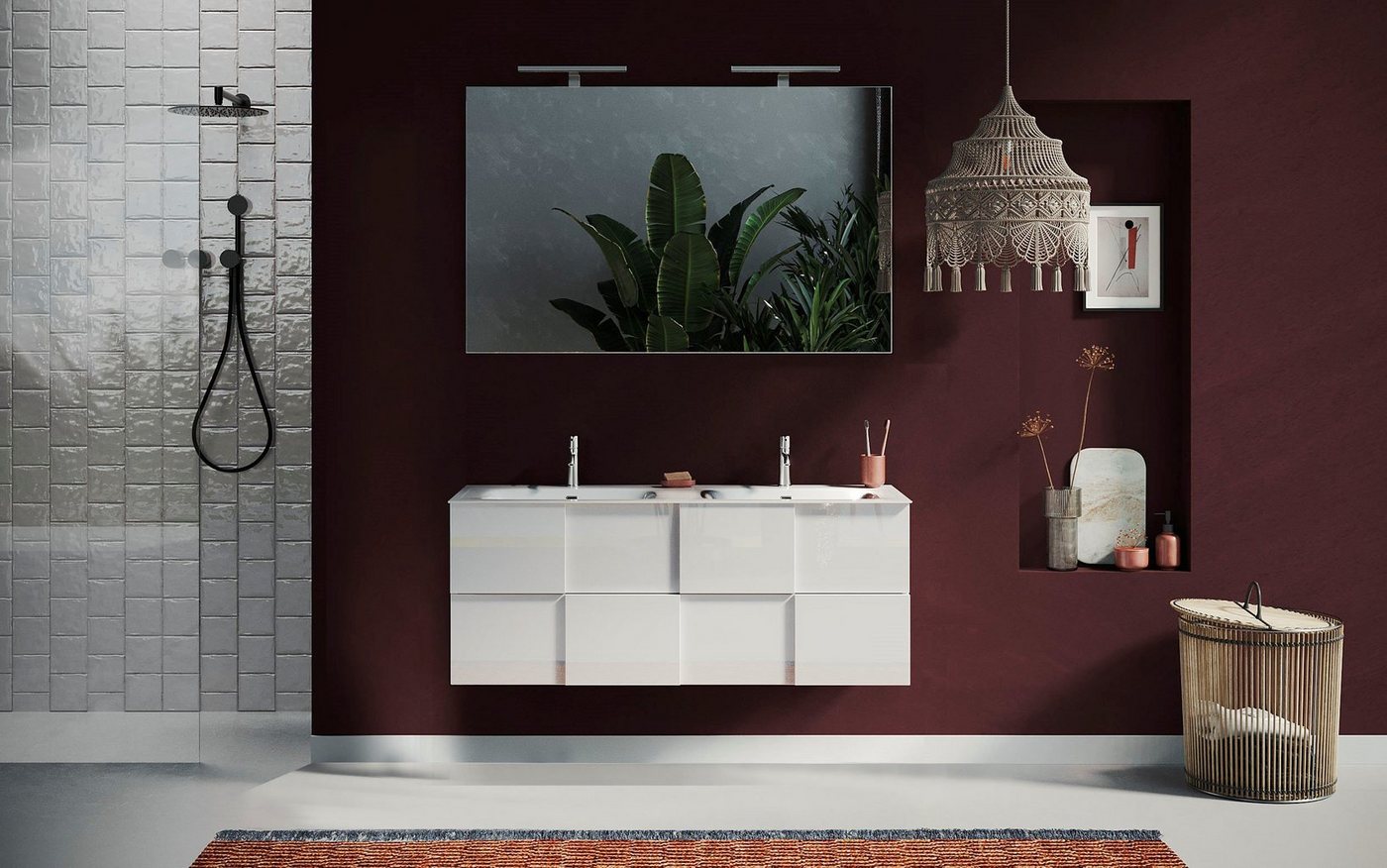 welltime Badspiegel Neutral, Spiegel mit Beleuchtung LED, Breite 120, Höhe 75 cm Bild 3