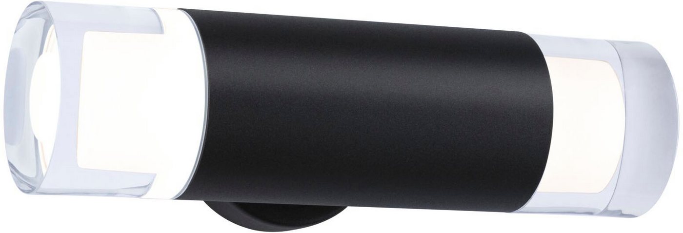 Paulmann Wandleuchte Selection Bathroom Wand-/Deckenleuchte Kame IP44 Signalschwarz 2er, LED fest integriert, Warmweiß Bild 2