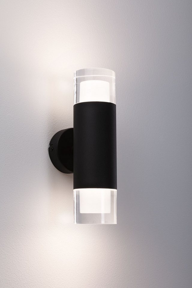 Paulmann Wandleuchte Selection Bathroom Wand-/Deckenleuchte Kame IP44 Signalschwarz 2er, LED fest integriert, Warmweiß Bild 5