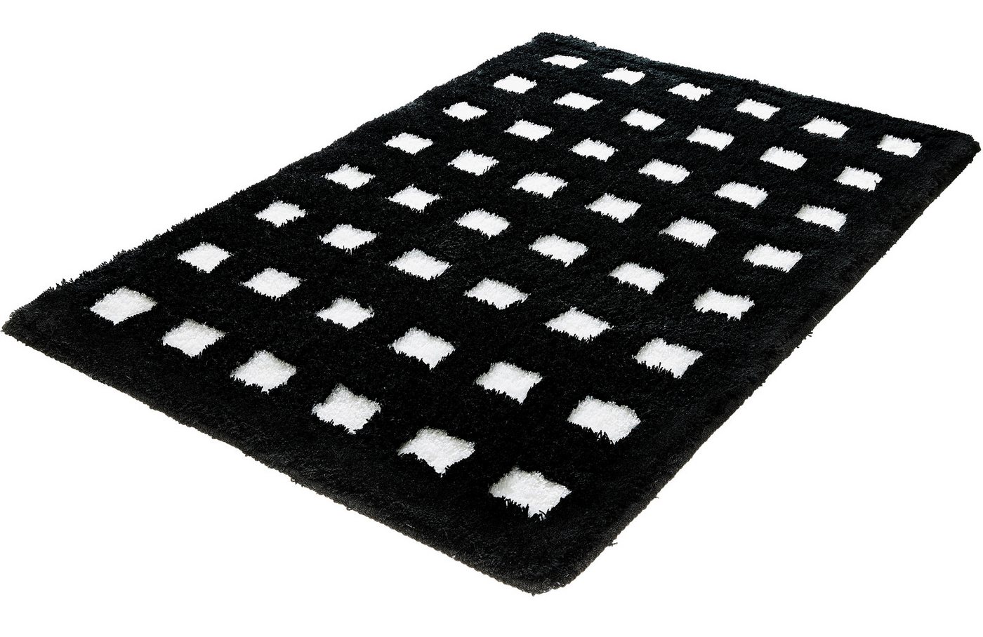 Kleine Wolke Badematte Boxes, Badvorleger, Badezimmer Teppich, Höhe 20 mm, rutschhemmend beschichtet, fußbodenheizungsgeeignet, Polyacryl, rechteckig, Badteppich, modernes Design, Hoch/Tief Effekt Bild 2