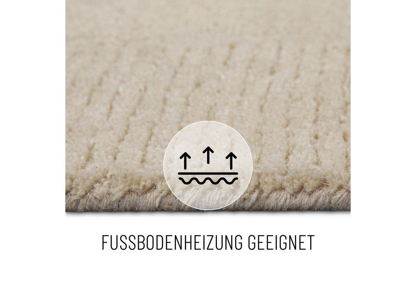 Wecon home Teppich Dodo, rechteckig, Höhe: 10 mm, Wollteppich, asymmetrisch, hochwertig, handgetuftet, robust, modern Bild 2