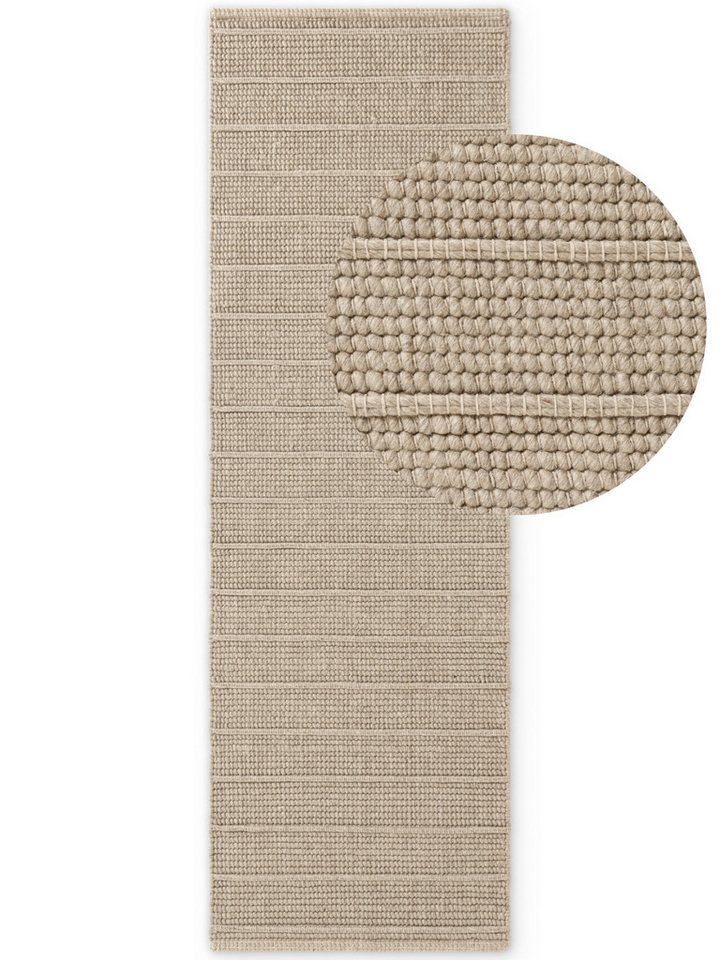 Ted Baker Wollteppich Parker, auch als Läufer, rechteckig, Höhe: 7 mm, Wolle, Natur, handgewebt, Wohnzimmer, Schlafzimmer, Boho, Skandi Bild 4