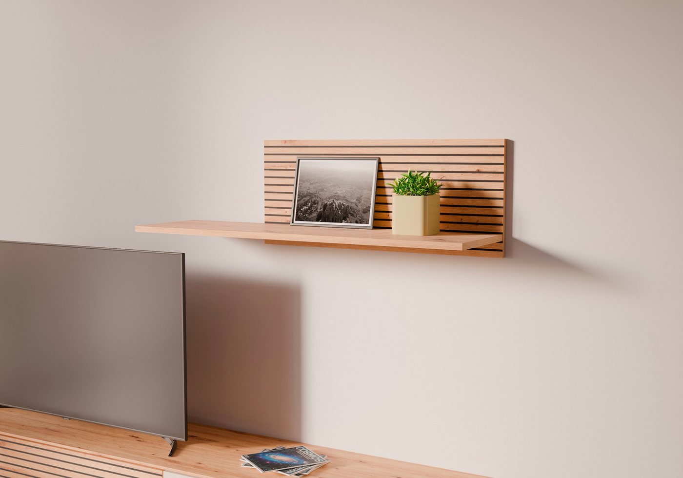 OTTO home Wandregal Wandboard, Praktisch, für jeden Raum, trendfarbig, perfekt zur Gestaltung moderner Wände, Breite 95cm