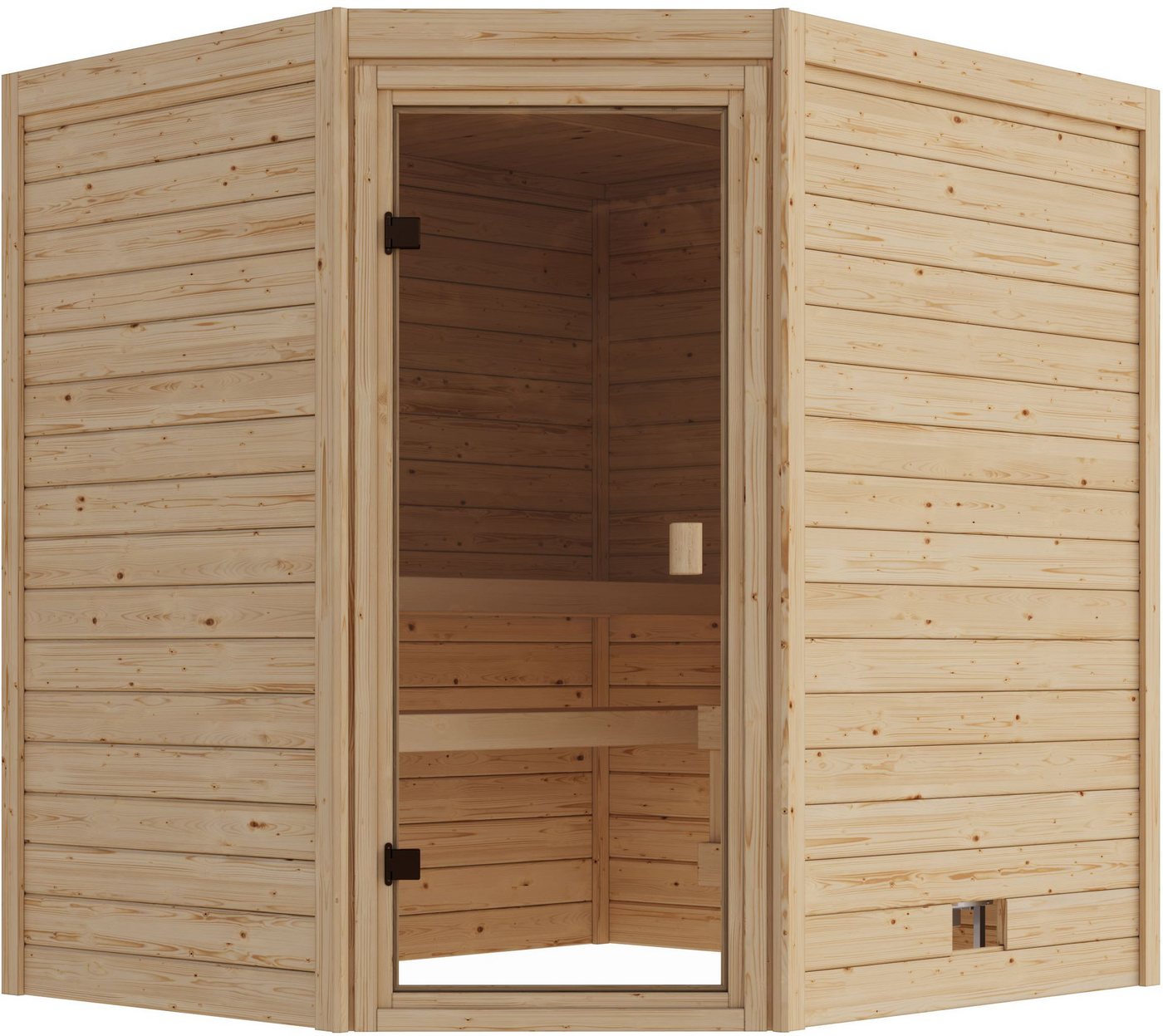 welltime Sauna Lohja, BxTxH: 196 x 170 x 202 cm, 28 mm, (Spar-Set) verschiedene Varianten Bild 3