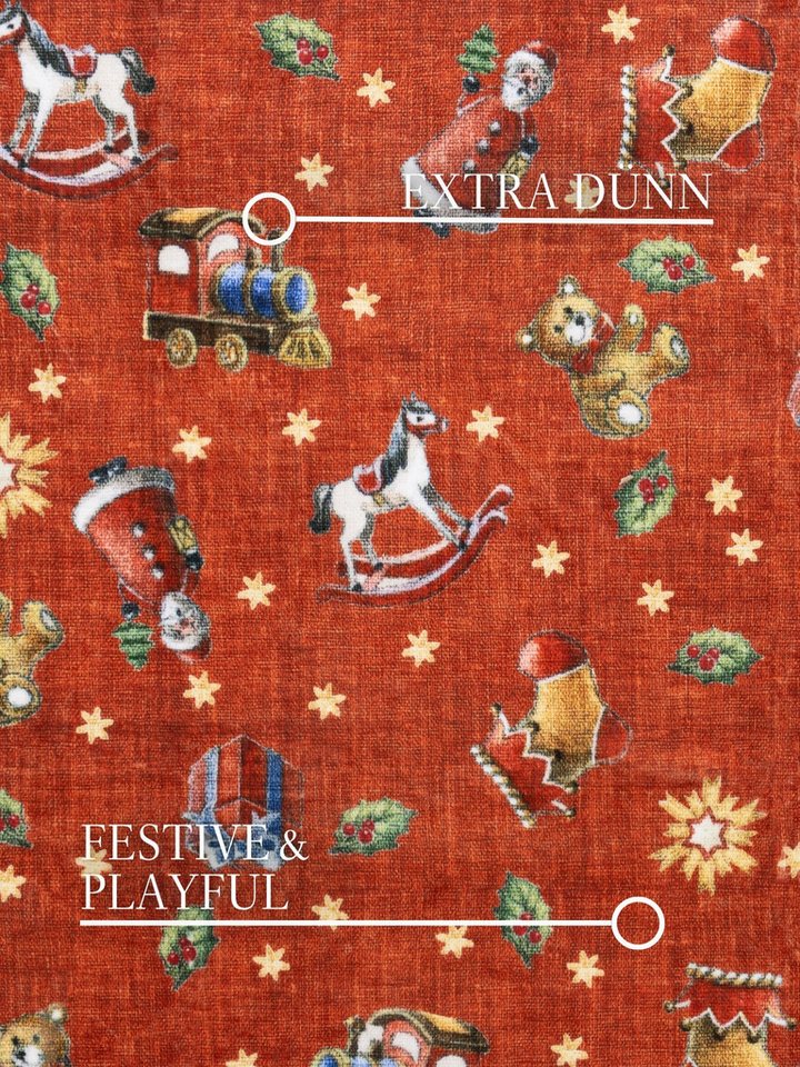Villeroy & Boch Teppich Toy's Delight Nostalgic Noel, rechteckig, Höhe: 3 mm, Weihnachten, Toys Delight, Wohnzimmer, Waschbar, Baumrock, Christmas