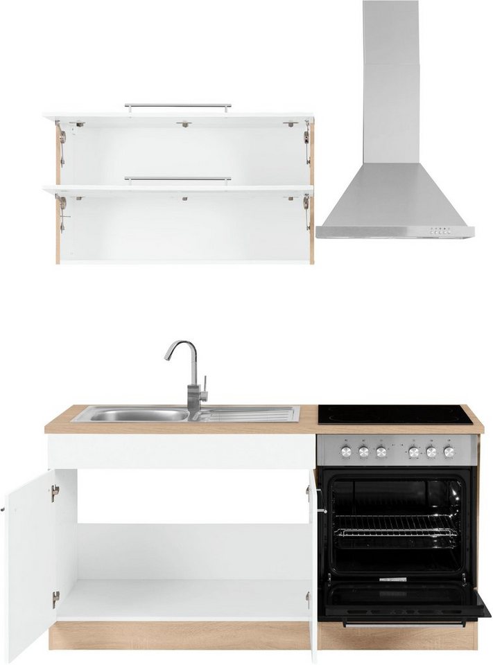 KOCHSTATION Pantryküche KS-Eton, ohne E-Geräte, Breite 160 cm