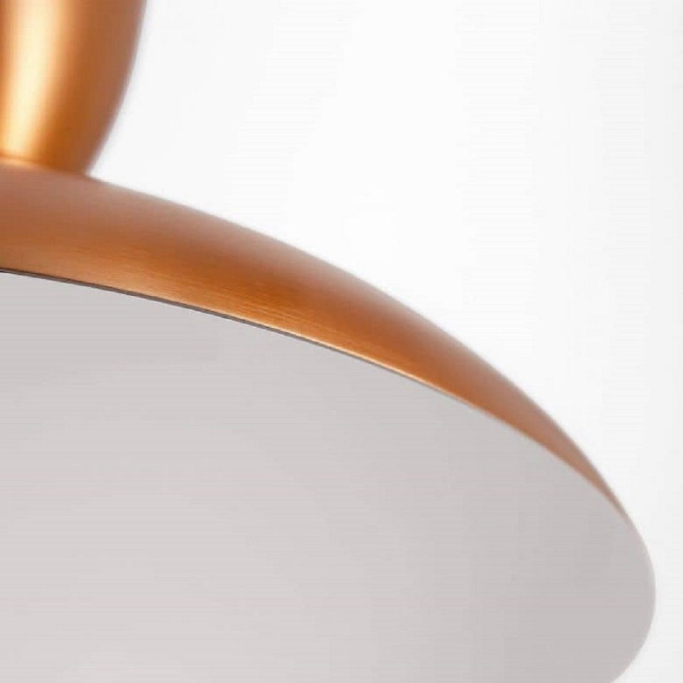 K&L Wall Art Lampenschirm Pendelleuchte Rosa Metalloptik Lampenschirm Retro Deckenleuchte, Kupfer Hängelampe rund Bild 4