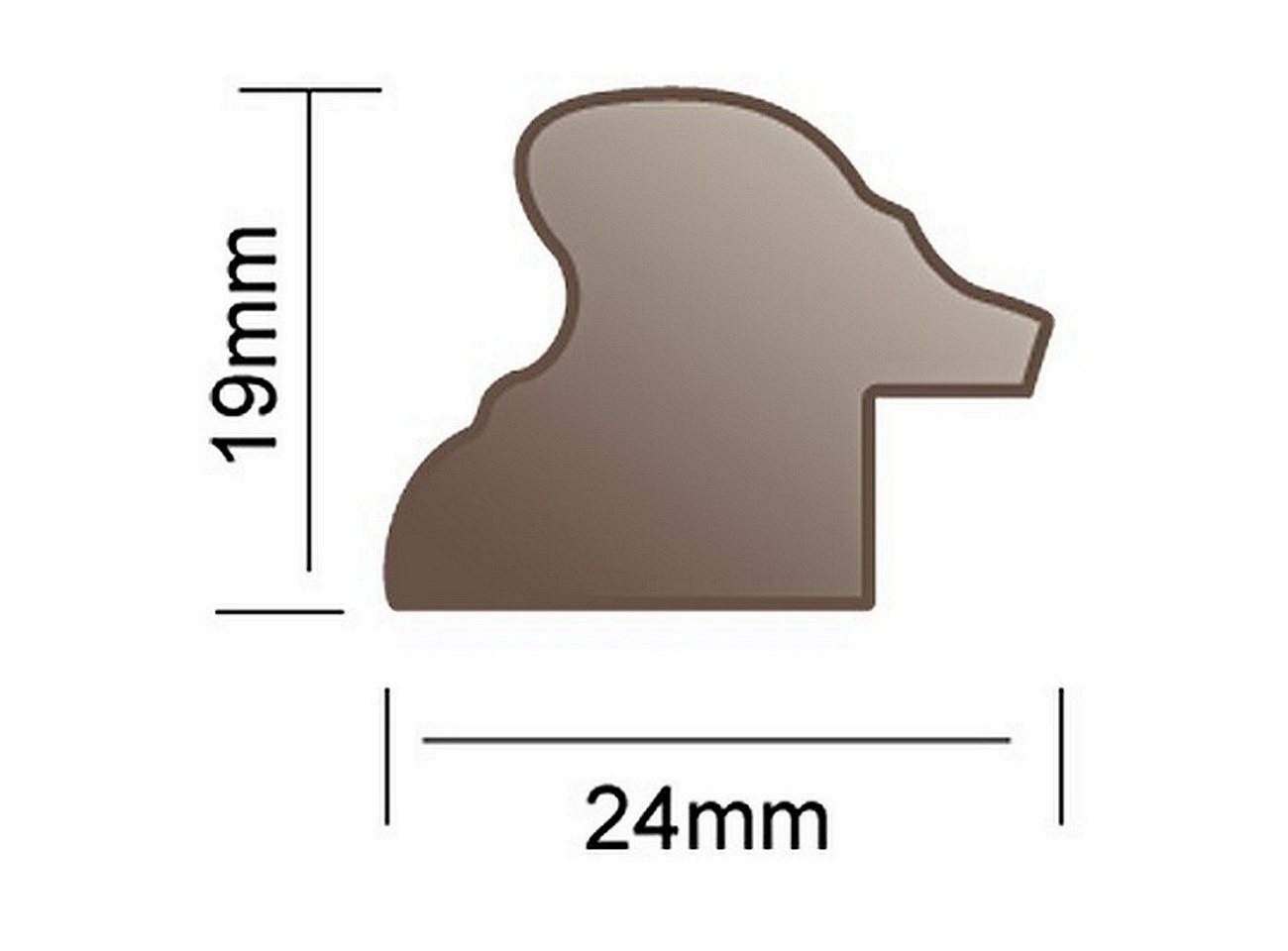 Bilderrahmen Neumann Einzelrahmen Rundrahmen, Massivholz, mit Glas und Rückwand Bild 3