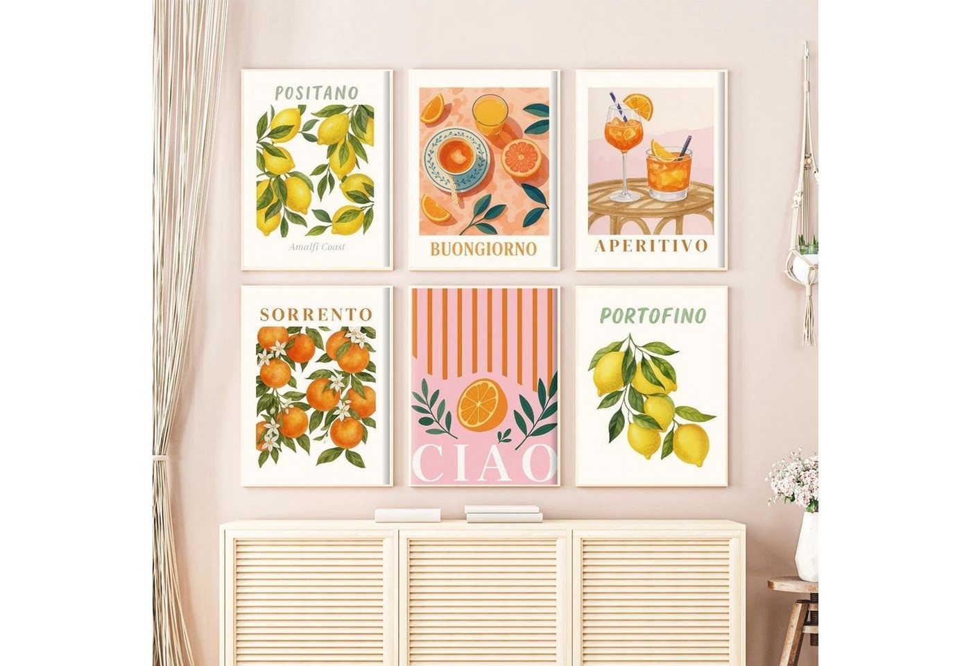 FOUORTUNATE-BEE Malen nach Zahlen 6er Set Zahlenbilder Malen nach Zahlen für Erwachsene DIY Leinwand, DIY Malen nach Zahlen Set für Deko, Geschenk und kreative Auszeit Bild 2