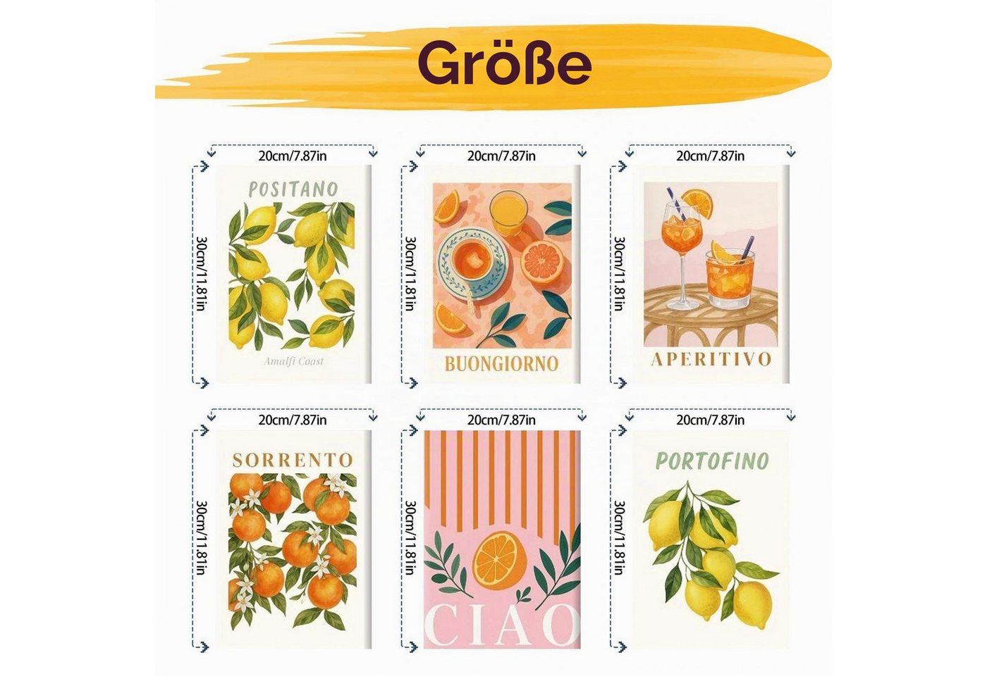FOUORTUNATE-BEE Malen nach Zahlen 6er Set Zahlenbilder Malen nach Zahlen für Erwachsene DIY Leinwand, DIY Malen nach Zahlen Set für Deko, Geschenk und kreative Auszeit Bild 5