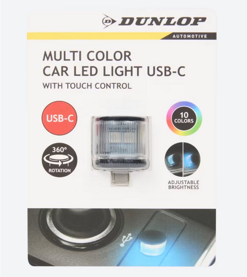 Dunlop Smarte LED-Leuchte Mehrfarbige Auto-LED-Beleuchtung