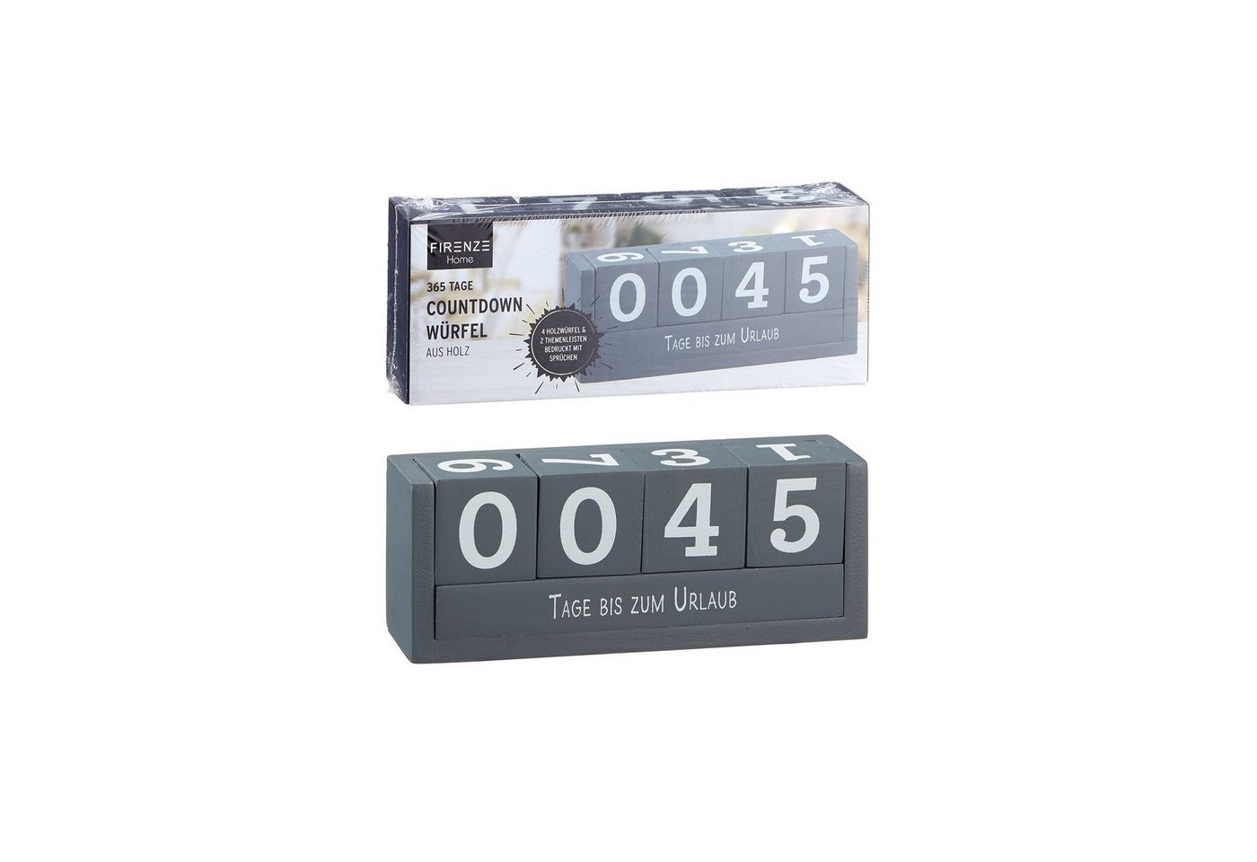 CEPEWA Countdown Kalender Countdownwürfel Holz Urlaub Weihnachten Geburtstag