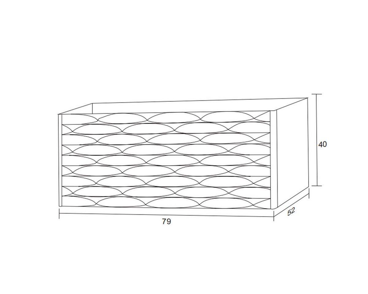 Belvit Waschbeckenschrank BV-US3637-1 (1-St) BELVIT ARGENA Waschtischunterschrank 80cm 1 Schublade Grifflos Bild 3