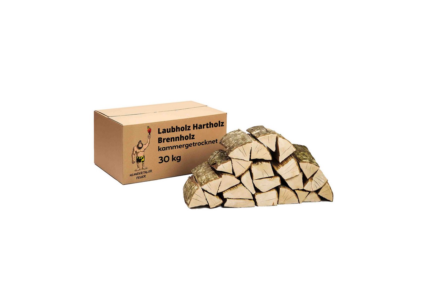 Neandertaler Feuer Kaminholz Brennholz Grillholz Hartholz Feuerholz Holz für Grill Kamin Firewood, 30 kg Bild 2
