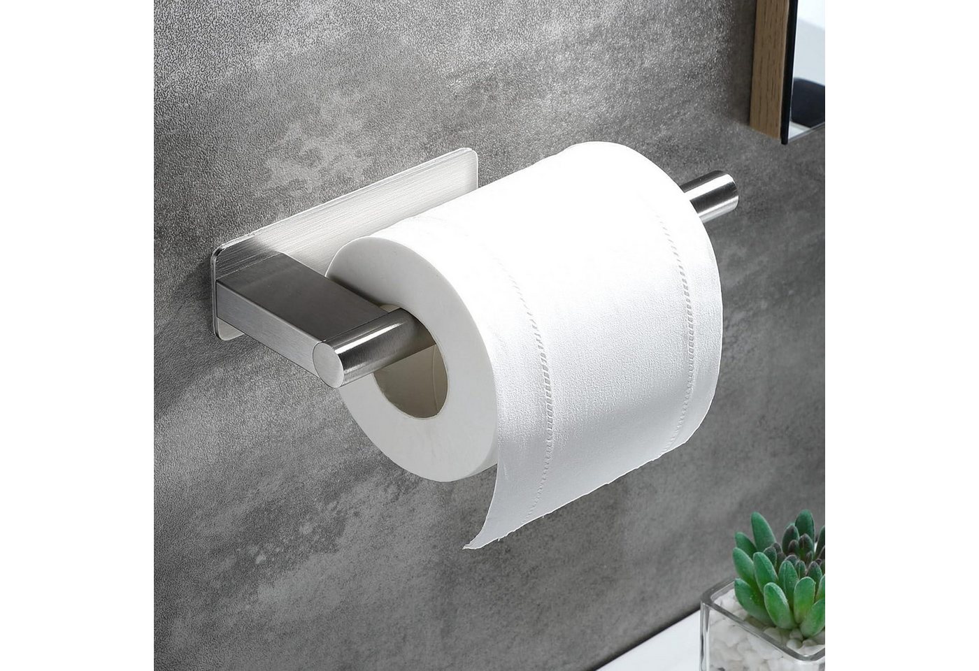LuxusKollektion Toilettenpapierhalter Toilettenpapierhalter Ohne Bohren Selbstklebend Edelstahl Silber Bild 5
