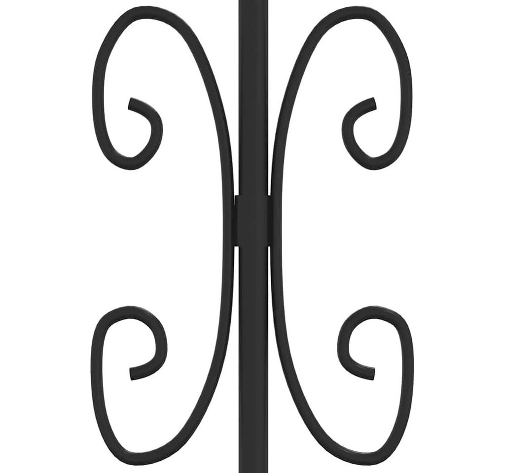 furnicato Zaun Gartenzaun 240 x 140 cm Schwarz, (1-St), Rostgeschützter Metallzaun mit stabilen Streben für deinen Garten