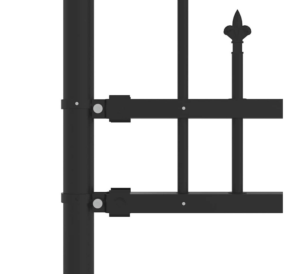 furnicato Zaun Gartenzaun 240 x 140 cm Schwarz, (1-St), Rostgeschützter Metallzaun mit stabilen Streben für deinen Garten Bild 4