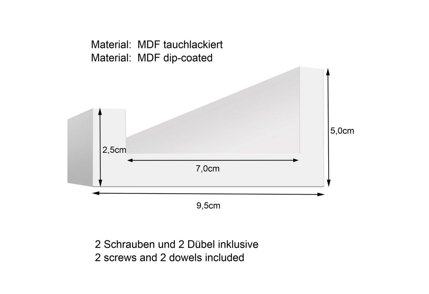 artissimo Bilderleiste Wandregal für Bilder 70cm Bilderleiste Bilderregal Wandboard Weiß Bild 2