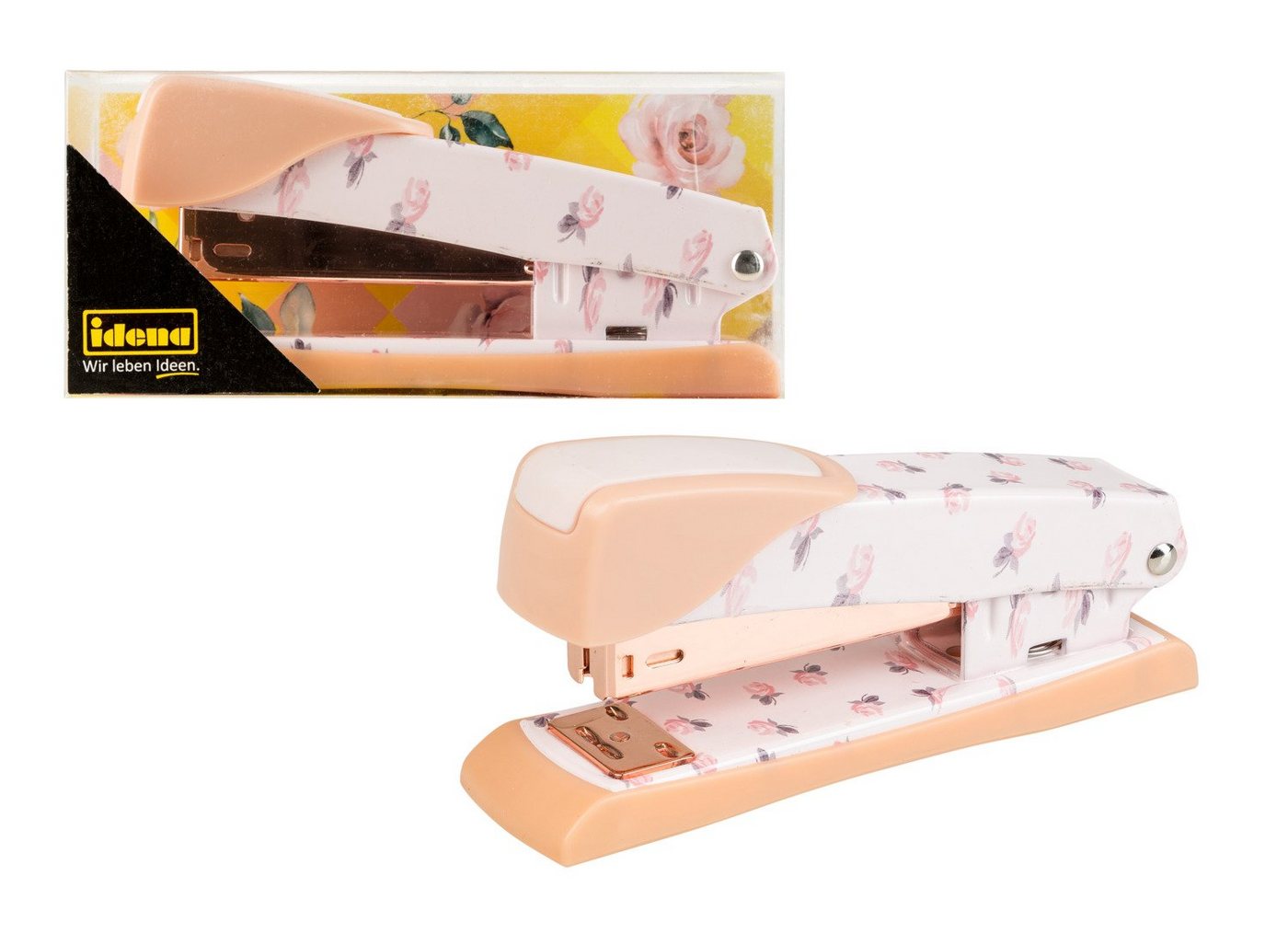 Idena Heftgerät Idena 10421 - Heftgerät Rosegold für Standard-Klammergröße 24/6, locht Bild 2