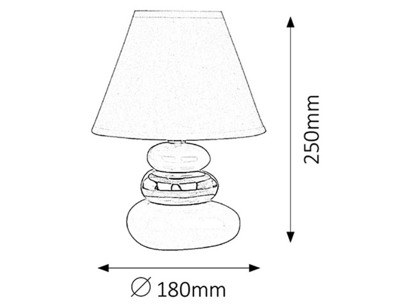 Rabalux LED Leselampe "Salem" Keramik, weiß, rund, E14, IP20, ø180mm Bild 2