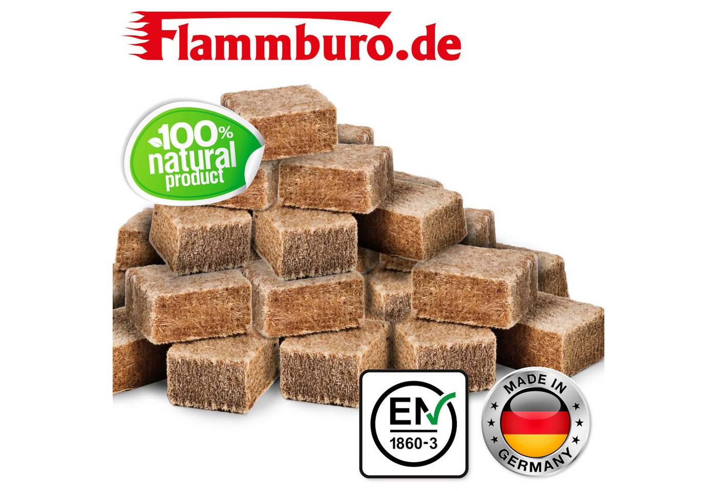 FLAMMBURO Grillanzünder Anzündwürfel 7 kg - Grillanzünder, Kaminanzünder, Ofenanzünder, 7 kg Bild 2