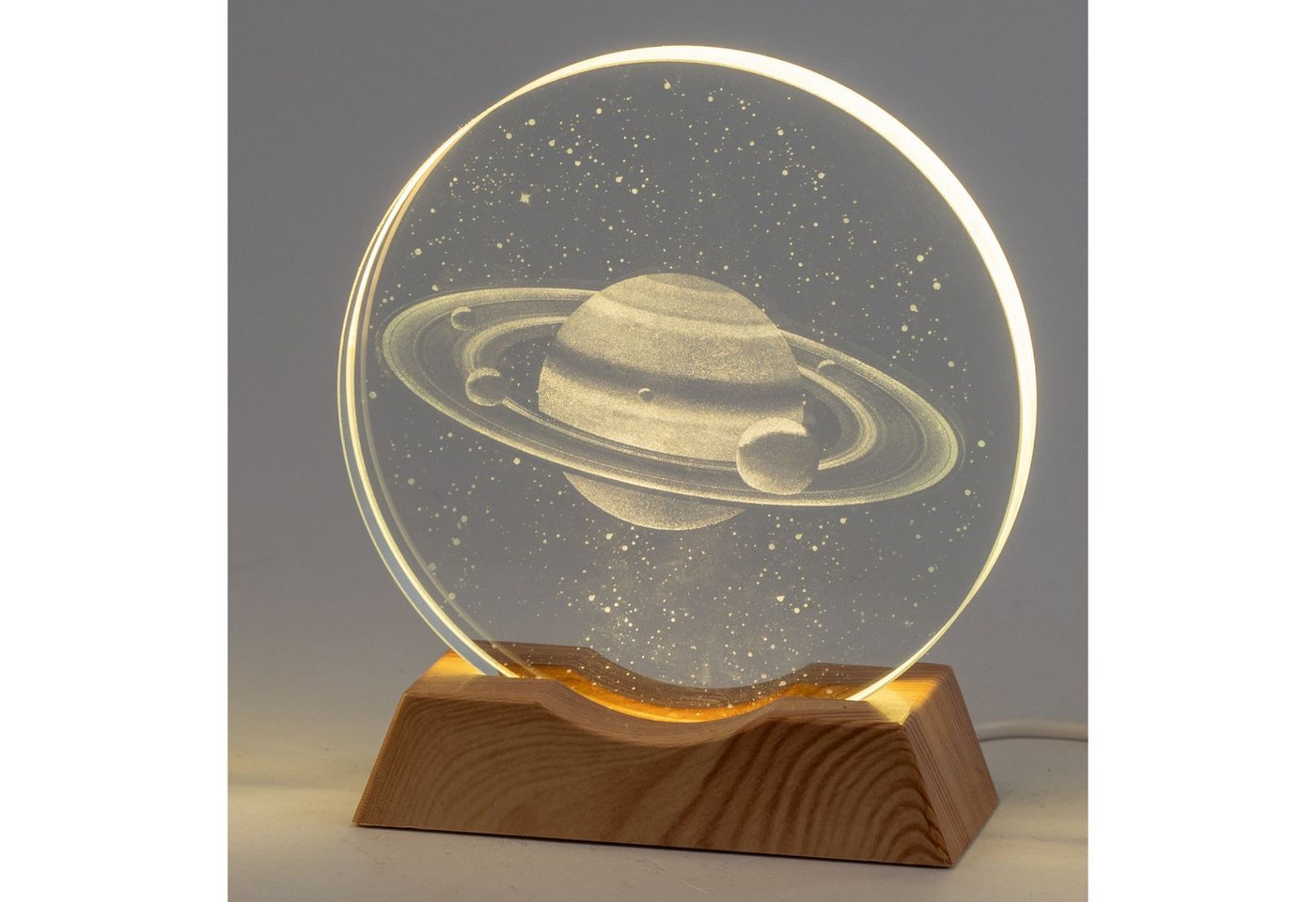 formano LED Tischleuchte Kristallglas, LED, Höhe: 11cm, Farbe: Transparent, Motiv: Kristall Bild 2