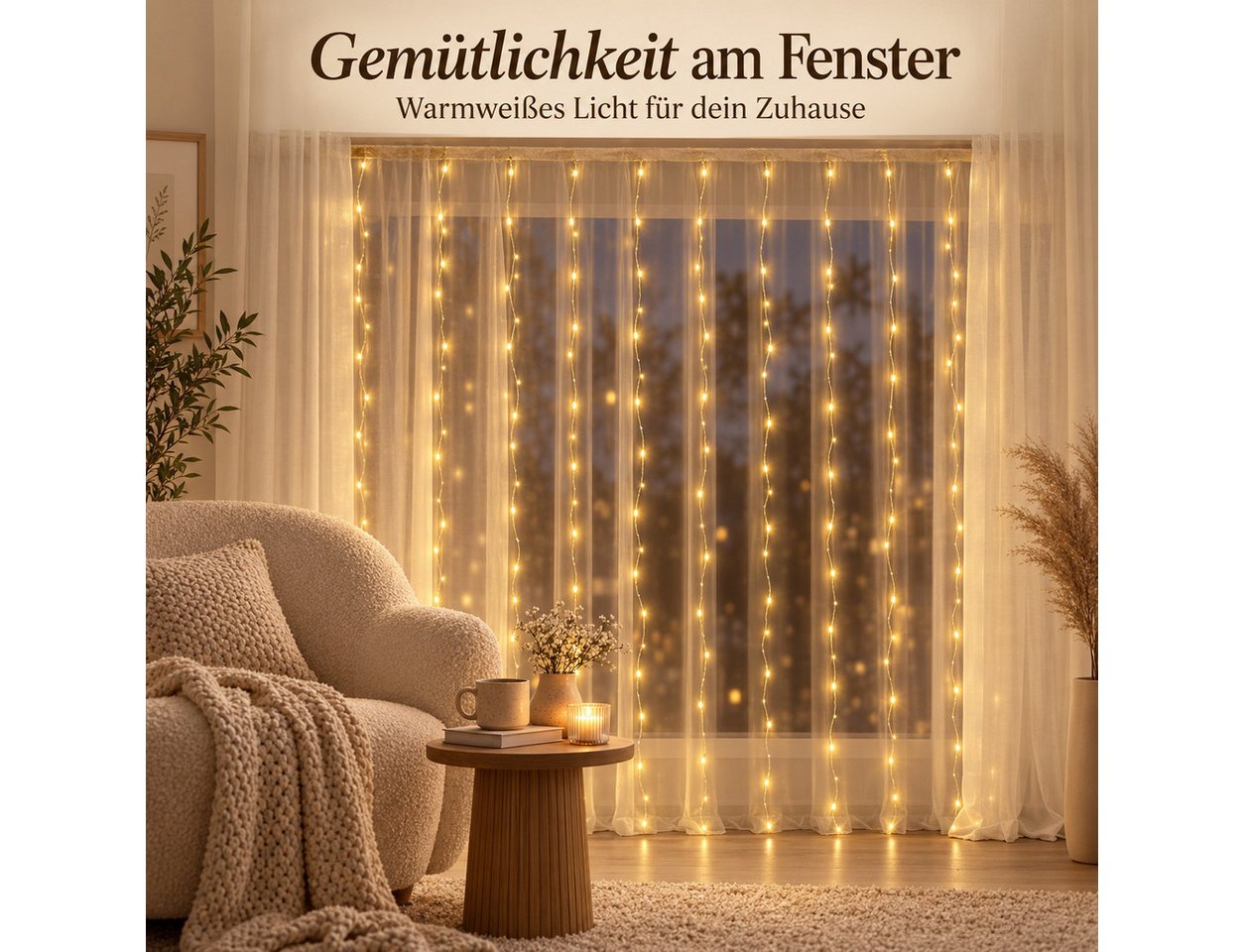 Norvéa Home LED-Lichterkette Solar Lichterkette, Solar Licht Garten – mit Fernbedienung, Warmweißes Licht, Fernbedienung, verschiedene Modi