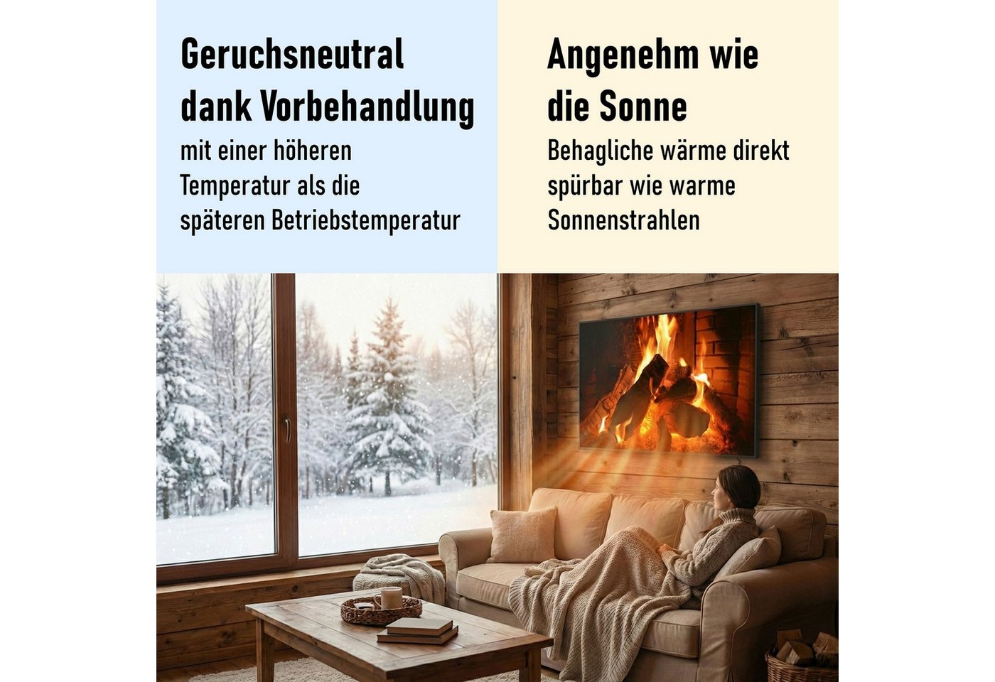 STEINFELD Heizsysteme Infrarotheizung Bild 750W, 120x60cm, Made in Germany, 7J Garantie, mit Thermostat, viele Motive Bild 4