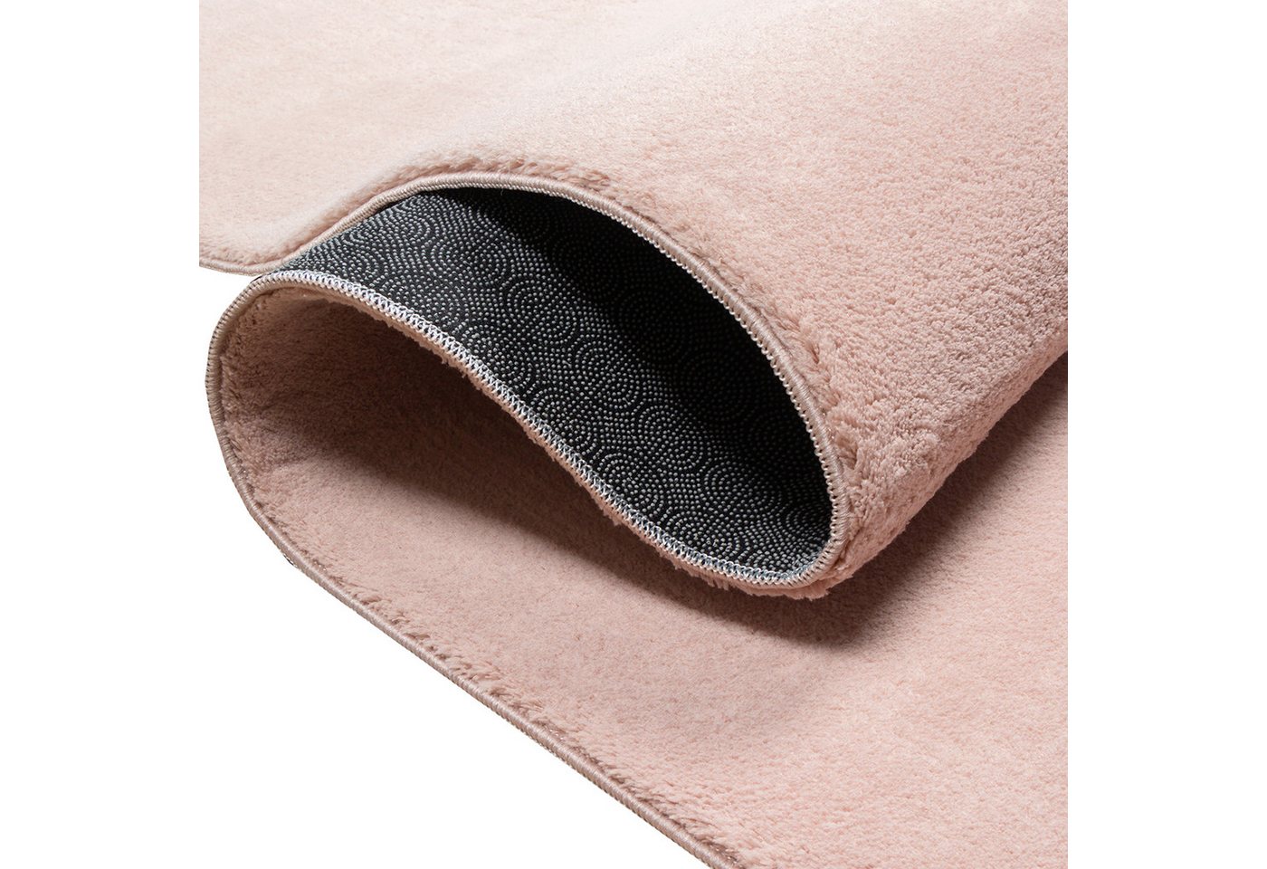 TeppichHome24 Teppich Hochflor-Teppich in Blush farbe, rechteckig, Höhe: 18 mm Bild 4