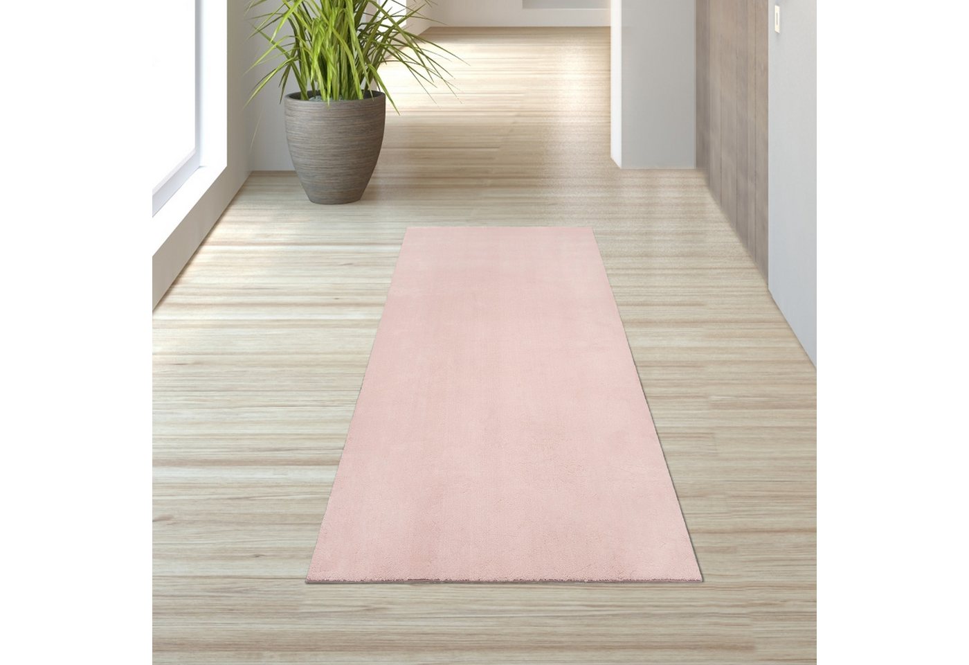 TeppichHome24 Teppich Hochflor-Teppich in Blush farbe, rechteckig, Höhe: 18 mm Bild 5