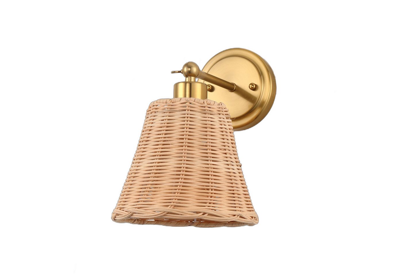 LOHAS-LED Wandleuchte 2er-Set Rattan-Wandlampe mit RGBCW-Fernbedienung, stufenloses Dimmen, Timer, IR-Fernbedienung, LED wechselbar, warmweiß + kaltweiß + RGB-Farben, E26 Akku-Leuchtmittel, kabellos & dimmbar Bild 3