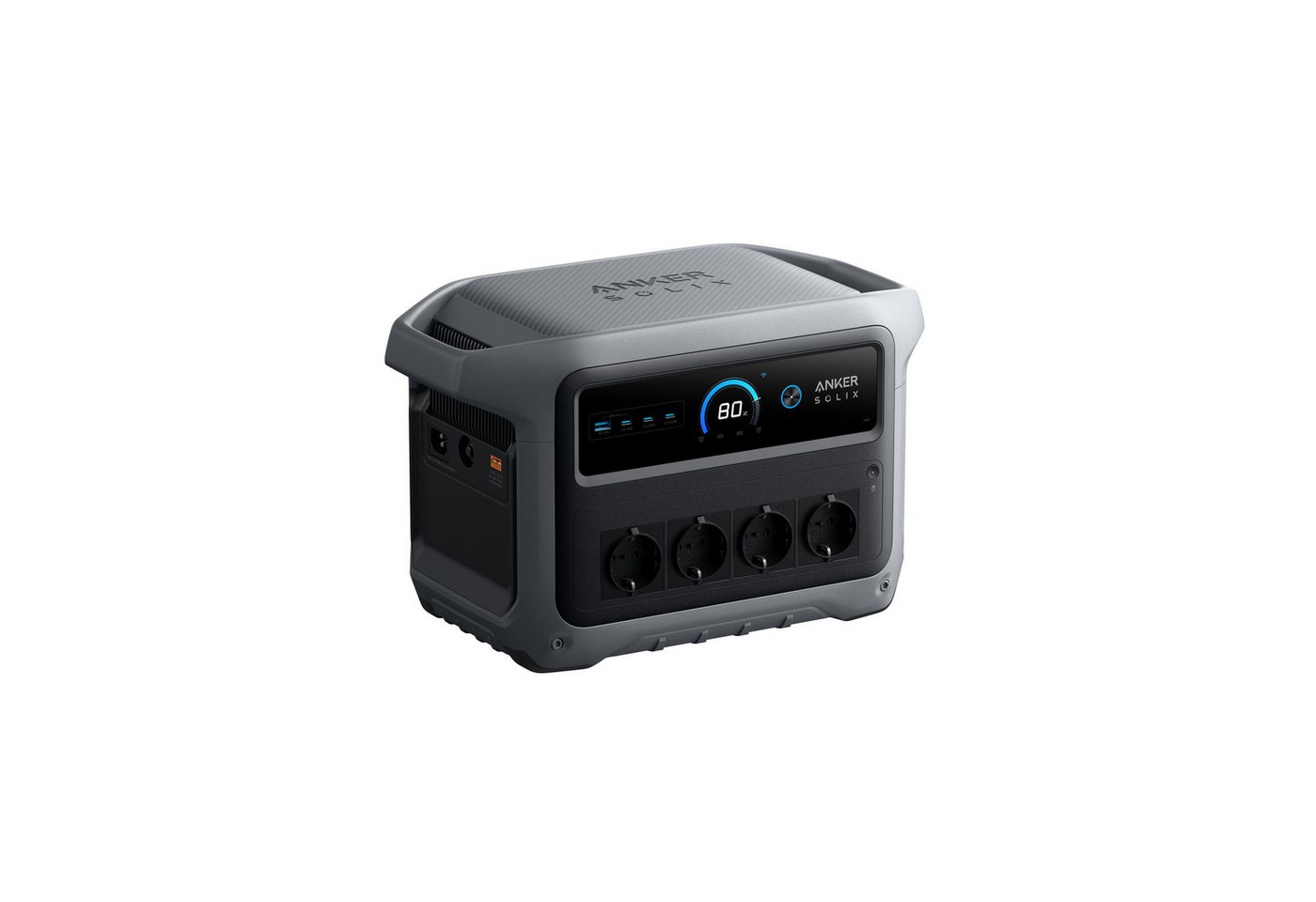 Anker Balkonkraftwerk C1000 Gen 2 Tragbare Powerstation 1024Wh,2000W Solargenerator 0% MwSt., 2000 W, 49 Min. HyperFlash Schnellladung, 10 Anschlüsse für Outdoor & Notstrom