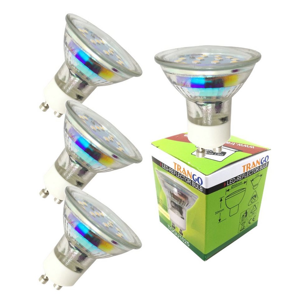 TRANGO LED Deckenstrahler, 3 Stufen dimmbar, 4-flammig 3089SD Deckenleuchte ROSIE in Eckig Chrom-Optik incl. 4x 5 Watt 3-Stufen GU10 LED Leuchtmittel - Deckenlampe - Deckenstrahler - Deckenspots, Wohnzimmer Lampe schwenkbar und drehbar Bild 5