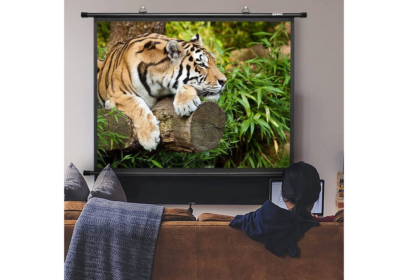 Duronic Leinwand, BPS40 Leinwand, 4:3 Hängeleinwand 40" Zoll 81 x 61 cm Bild 4
