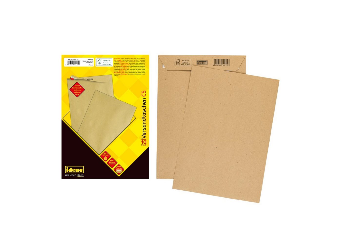 Idena Versandtasche Idena 10225 - Versandtasche DIN C5, 90 g/m², haftklebend, ohne Fenster Bild 5