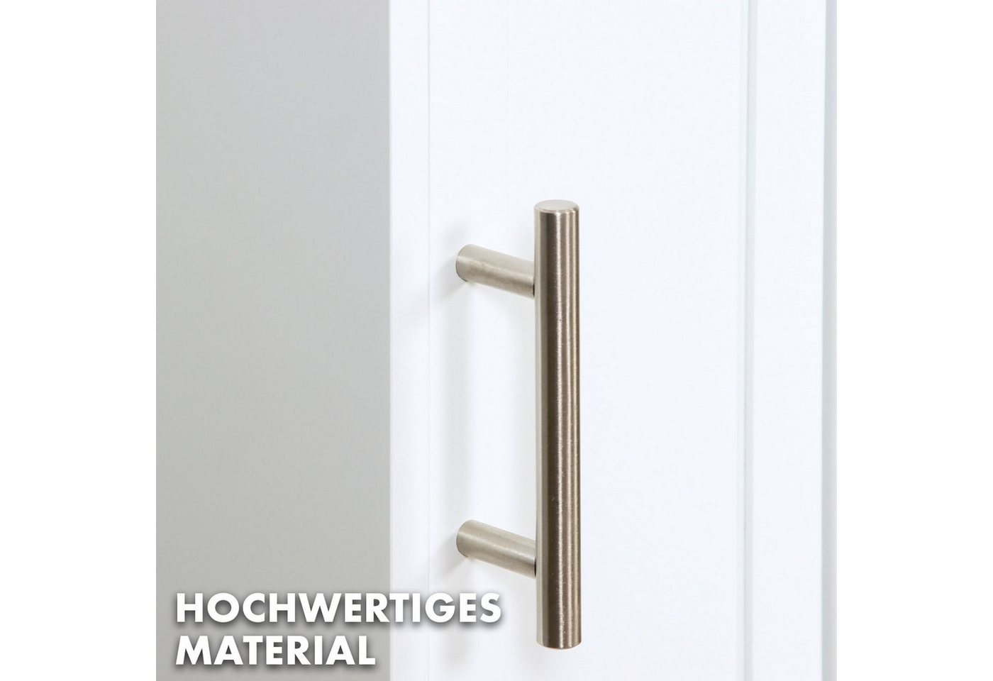 Floordirekt Badkommode Badezimmerschrank Wisconsin mit praktischer Klopapierhalterung, Stilvolle Ordnung für Ihr Badezimmer