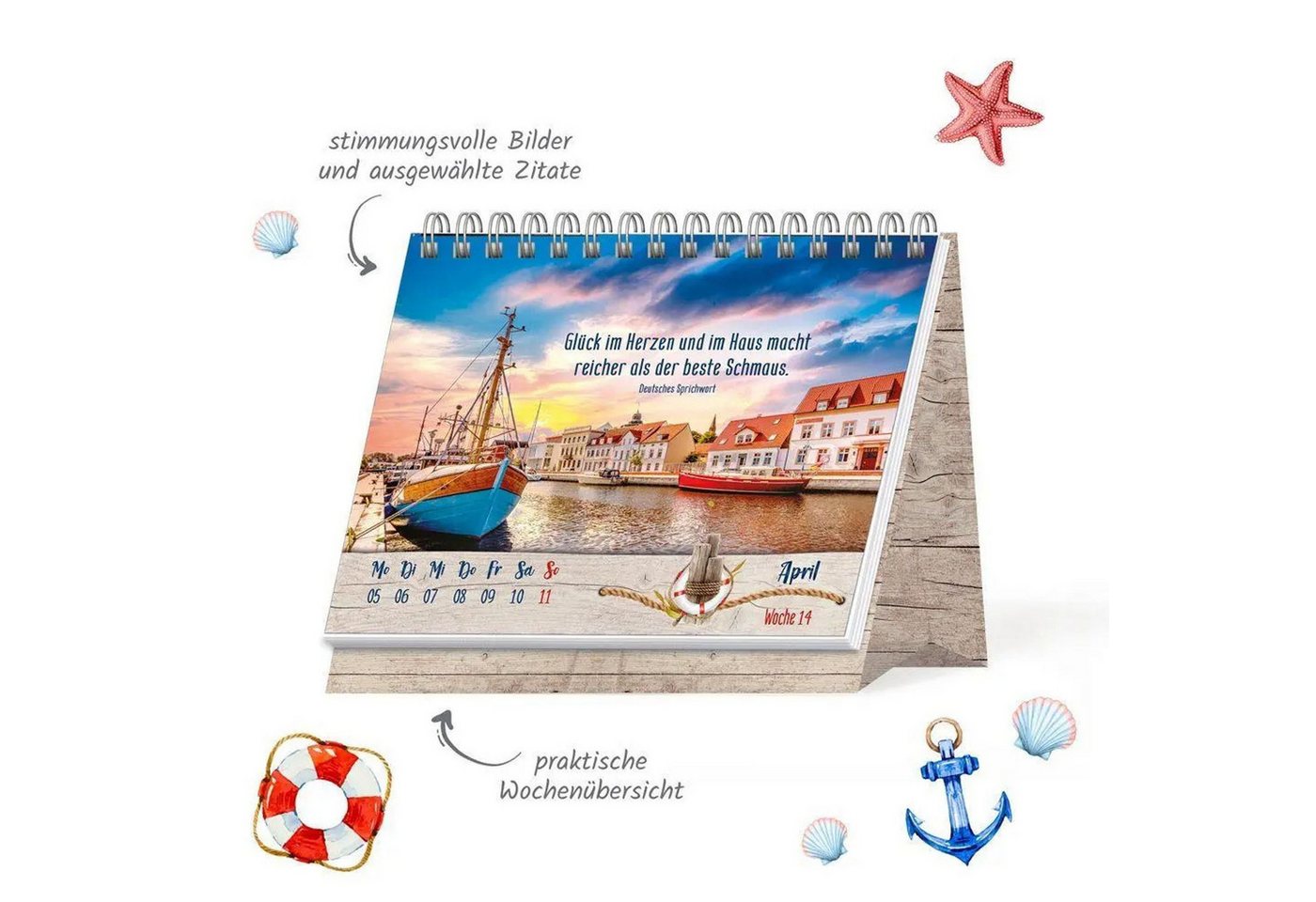 Trötsch Verlag Tischkalender TRÖTSCH - Aufstellwochenkalender Maritime Momente 2027 Bild 4