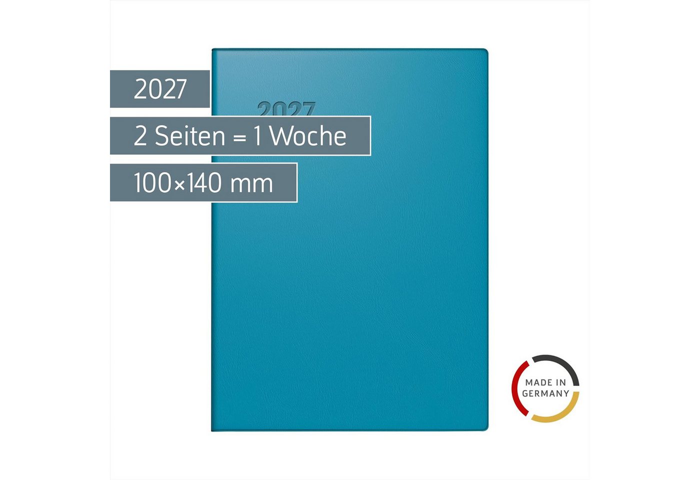 BRUNNEN Taschenkalender BRUNNEN Taschenkalender Mod. 731 2027, A6, Kunststoff, petrol Bild 4