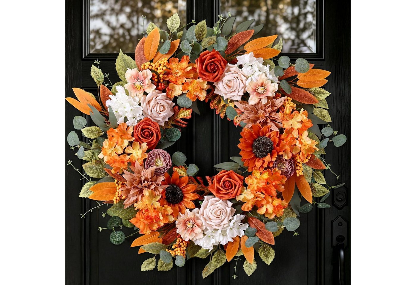 LuxusKollektion Dekokranz Türkranz Herbst 56cm Kunstblumen Deko