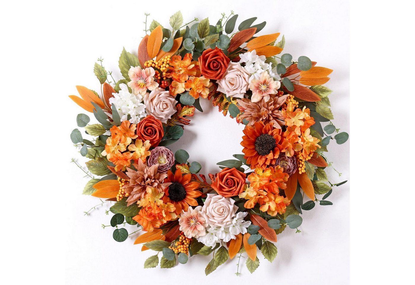 LuxusKollektion Dekokranz Türkranz Herbst 56cm Kunstblumen Deko Bild 5